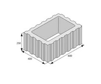 BEST KASKADA I výška 250mm přírodní STANDARD mezerovitá